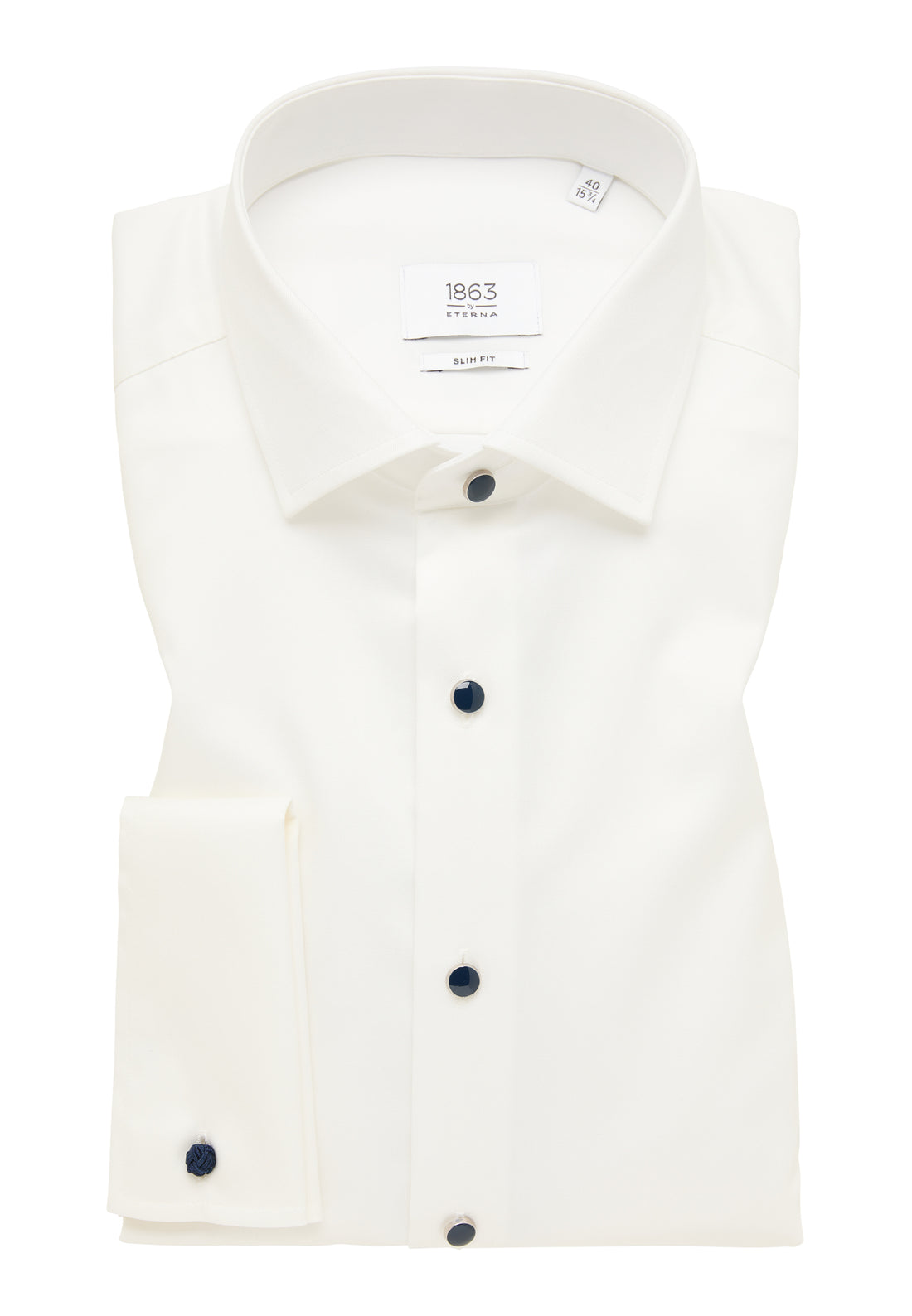 ETERNA Luxury Shirt Slim Fit Herren Bügelfrei Twill Gala Kent Umschlagmanschette