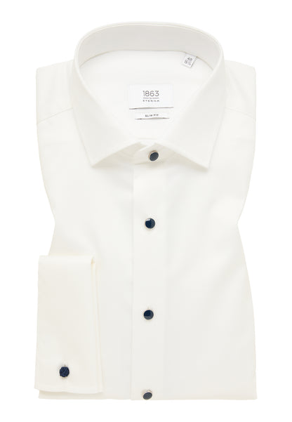 ETERNA Luxury Shirt Slim Fit Herren Bügelfrei Twill Gala Kent Umschlagmanschette
