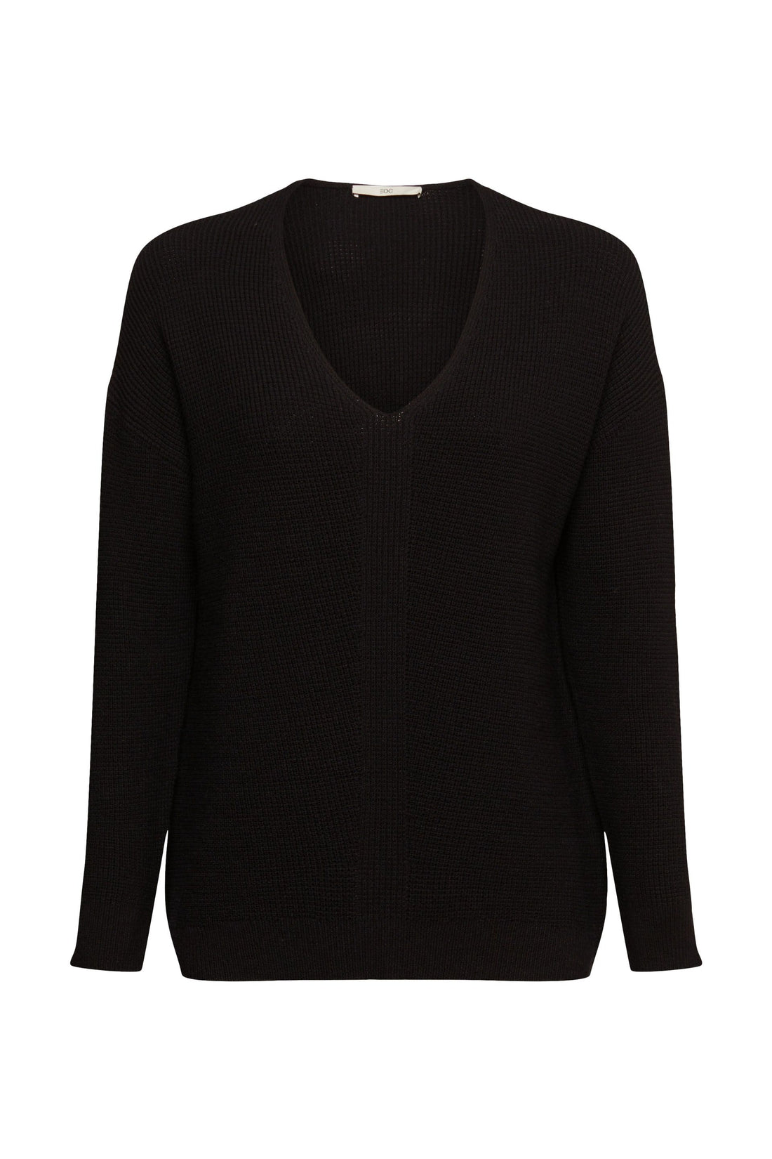 Locker gestrickter Pullover mit V-Ausschnitt