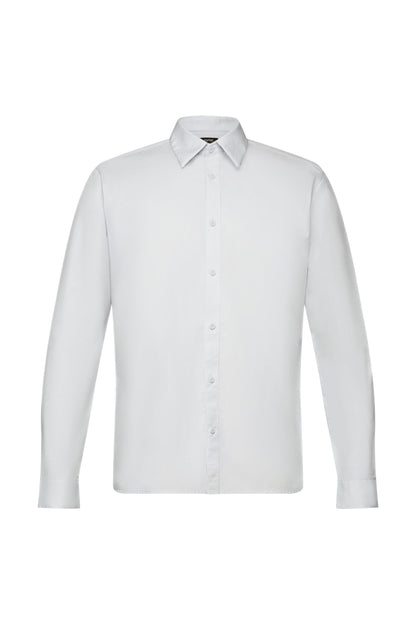 ESPRIT Herren Baumwollhemd Slim Fit Umlegekragen Manschetten