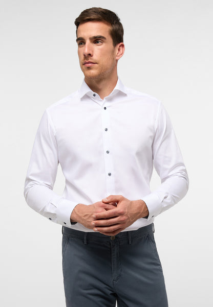 Modern Fit Twill-Hemd mit Hai-Kragen für Herren