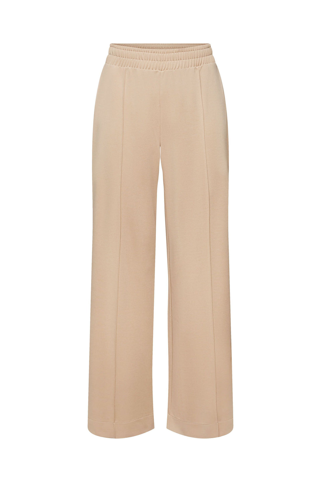 ESPRIT NEW Damen Hose Extra-Weites Bein Bügelfalte Modal-Mix
