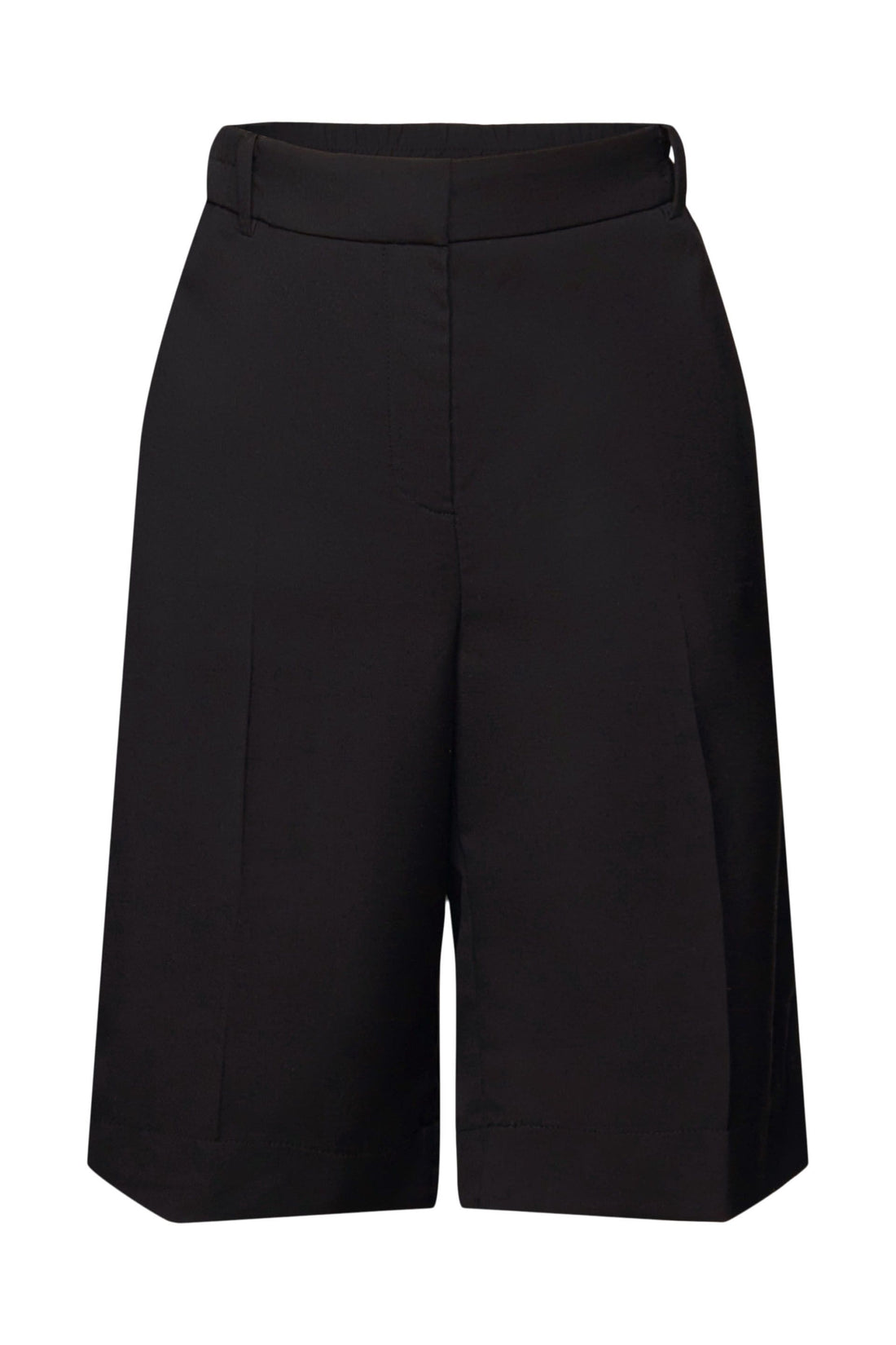 ESPRIT NEW Damen Shorts Hoher Bund Bügelfalten Webstoff