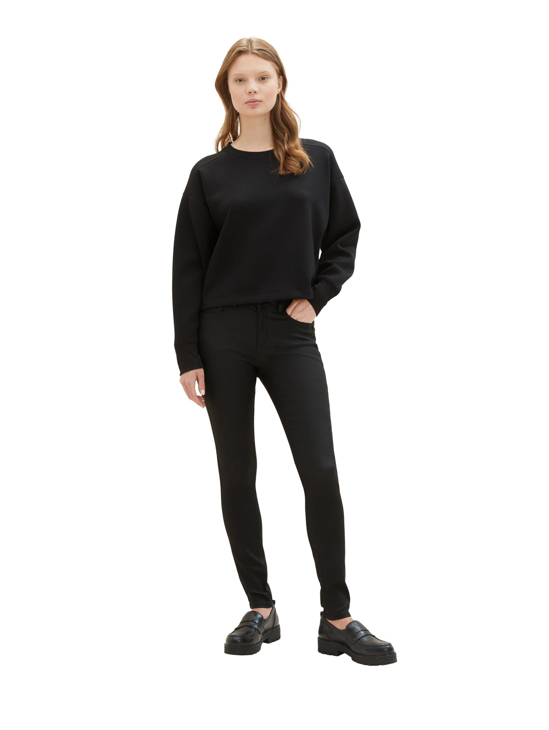 Tom Tailor Denim Coated Extra Skinny Jeans Damen Glänzend