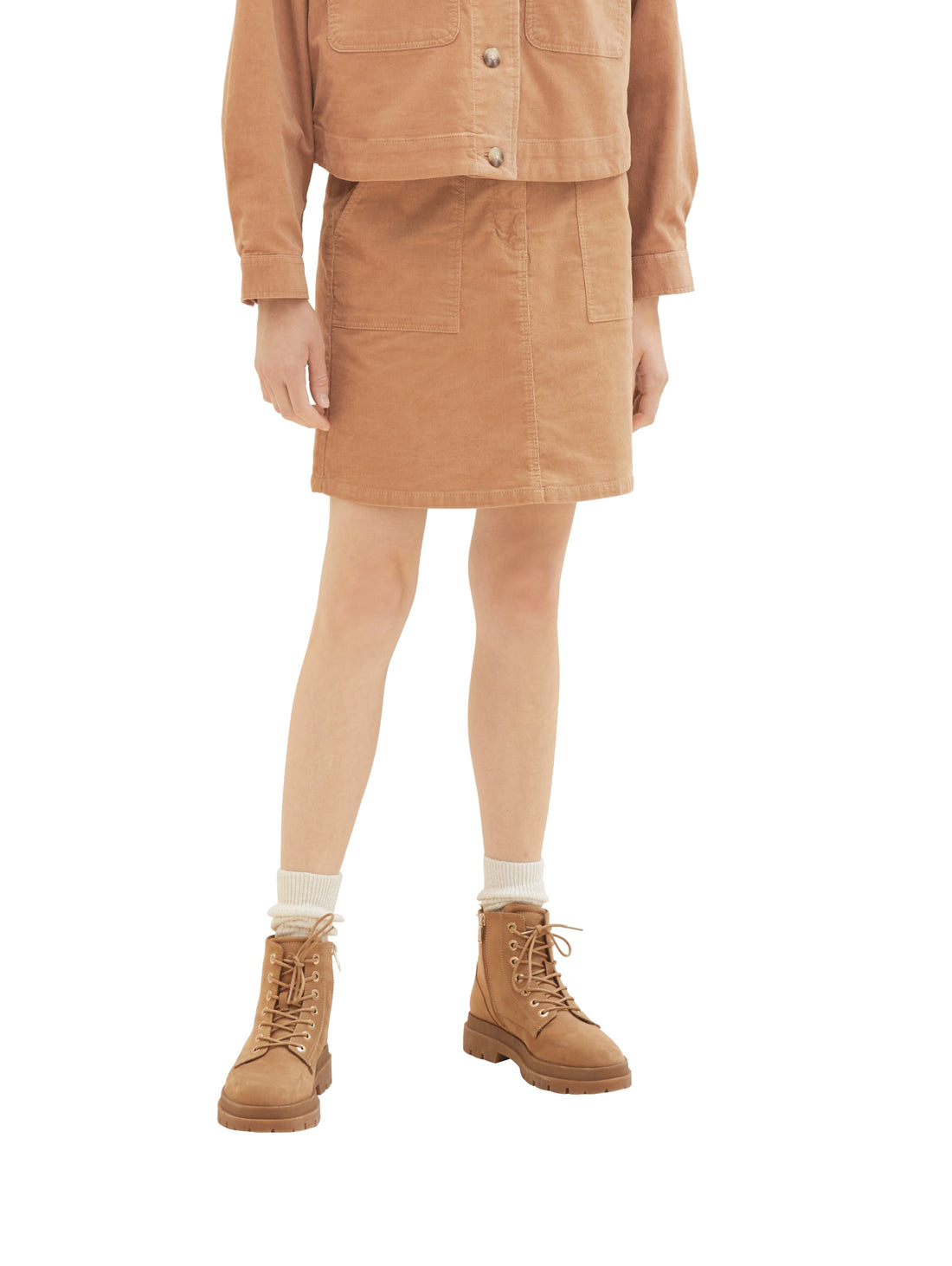 Tom Tailor Denim Chino Hose Damen aus weicher Baumwolle mit Knopf und Reißverschluss