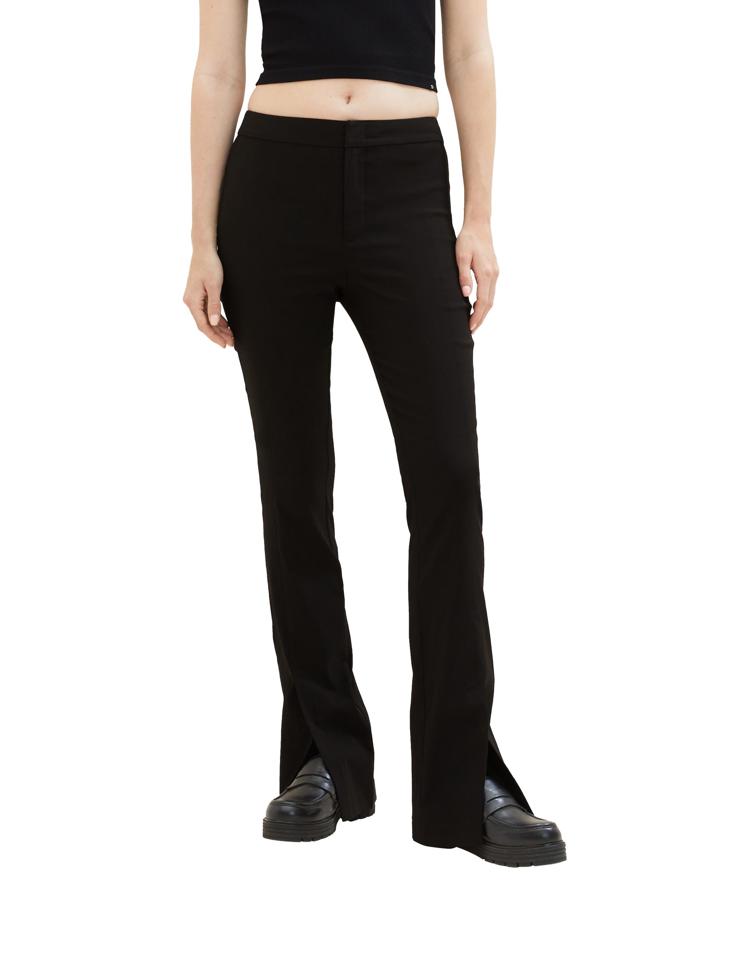 Tom Tailor Denim Damen Culotte mit Schlitz am Saum Regular Fit aus Viskose und Polyamid