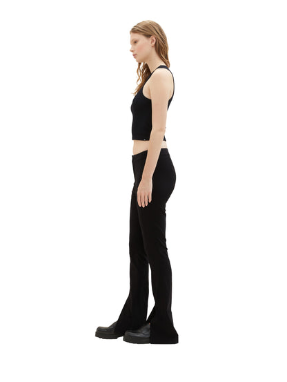 Tom Tailor Denim Damen Culotte mit Schlitz am Saum Regular Fit aus Viskose und Polyamid