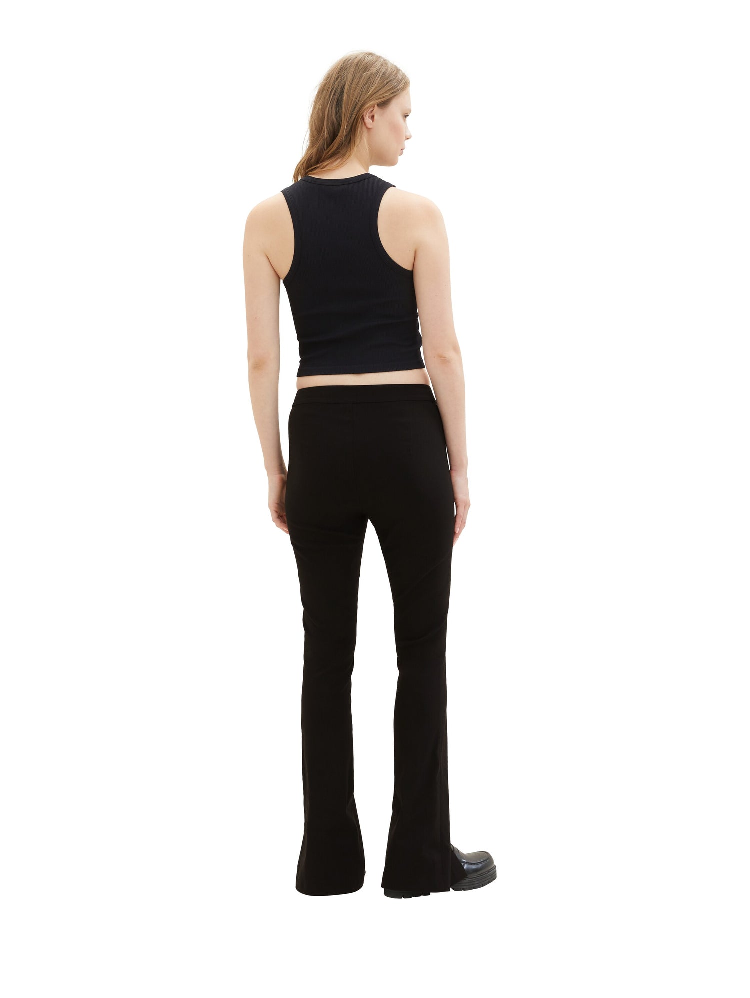 Tom Tailor Denim Damen Culotte mit Schlitz am Saum Regular Fit aus Viskose und Polyamid