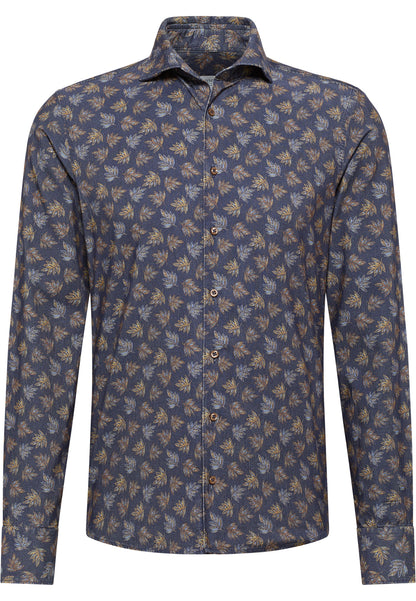 ETERNA Babycord-Langarmhemd Herren Allover-Print