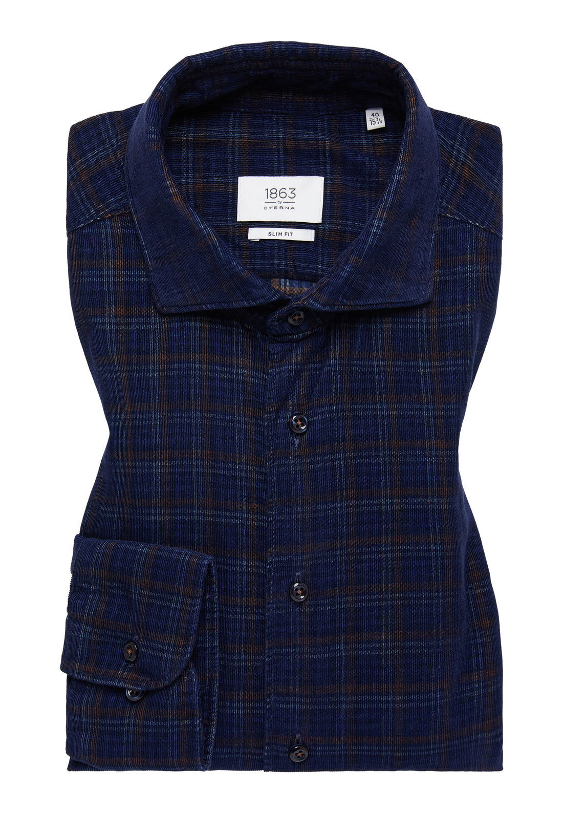 ETERNA Cord-Langarmhemd Herren softes Feincord