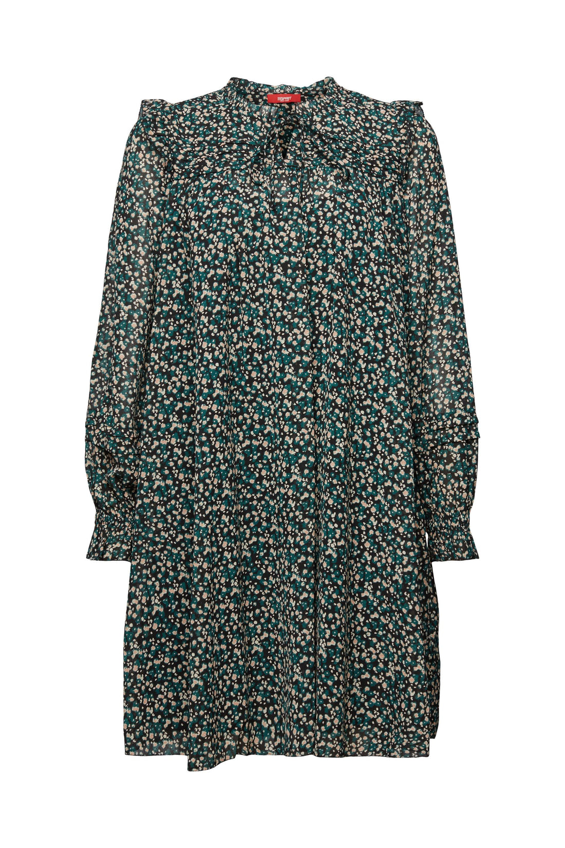 Esprit Crinkle-Chiffon Kleid mit Allover-Print für Damen