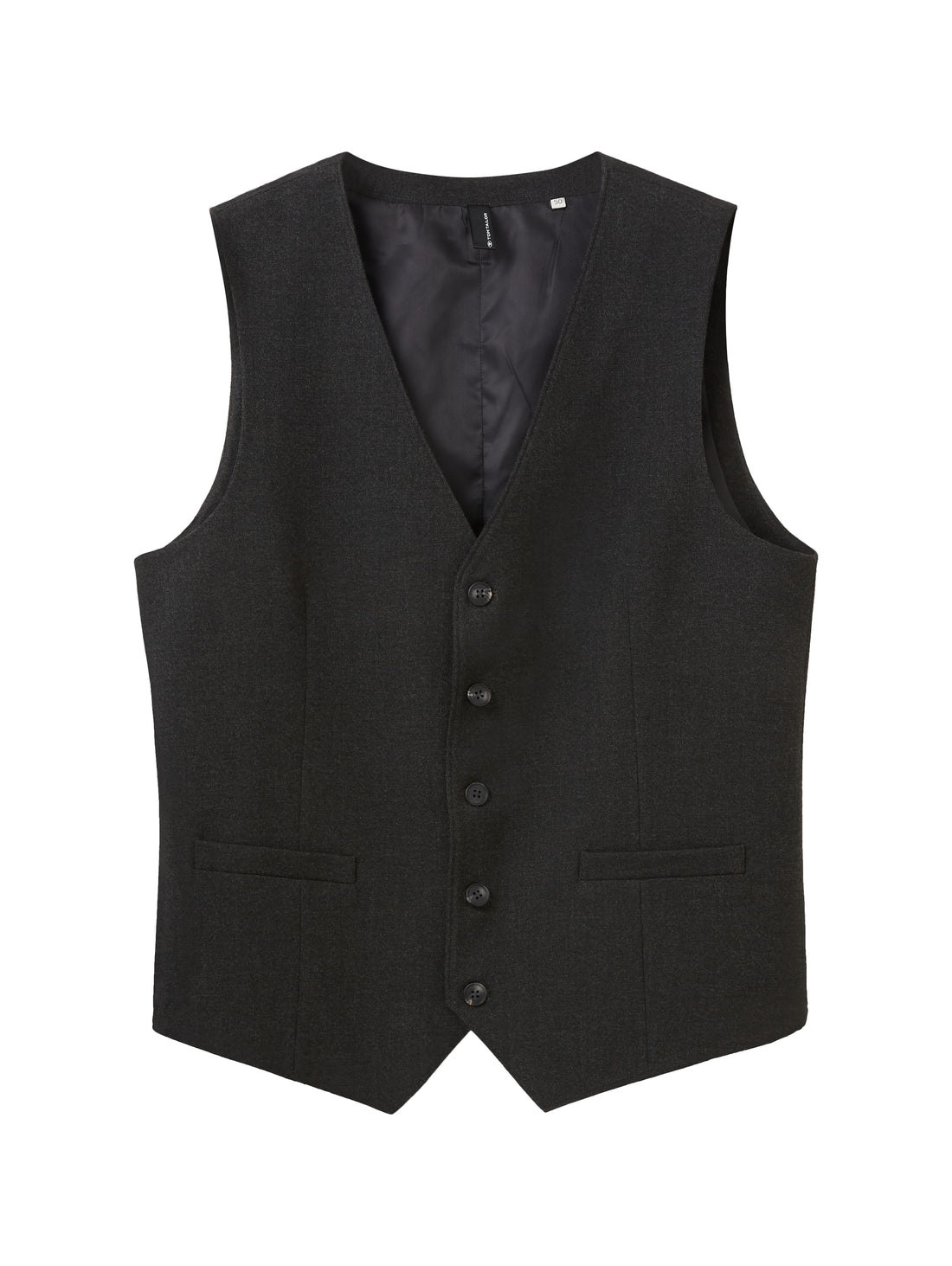 Tom Tailor Denim ärmellose Weste Herren in Grau Melange Glencheck