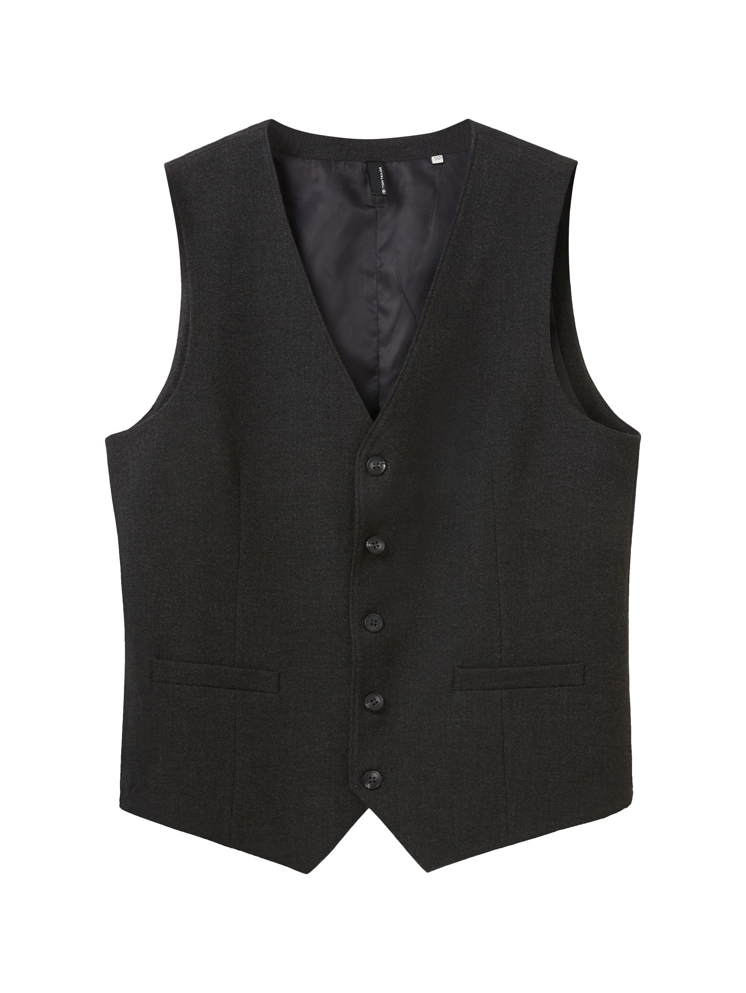 Tom Tailor Denim ärmellose Weste Herren in Grau Melange Glencheck