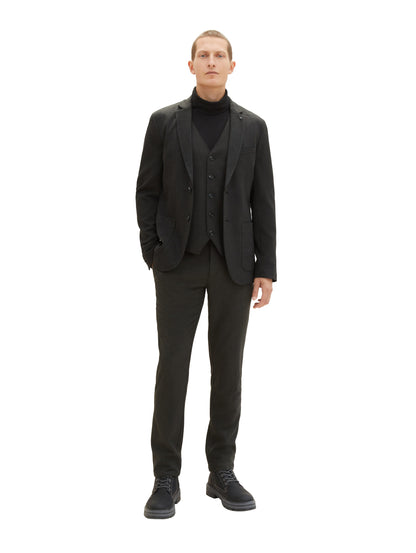 Tom Tailor Denim ärmellose Weste Herren in Grau Melange Glencheck