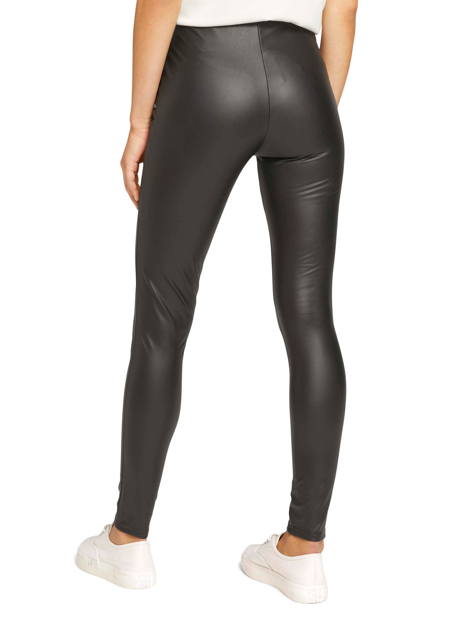 Tom Tailor Denim Leggings Damen Enge Kunstlederhose Hohe Leibhöhe