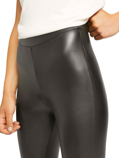 Tom Tailor Denim Leggings Damen Enge Kunstlederhose Hohe Leibhöhe