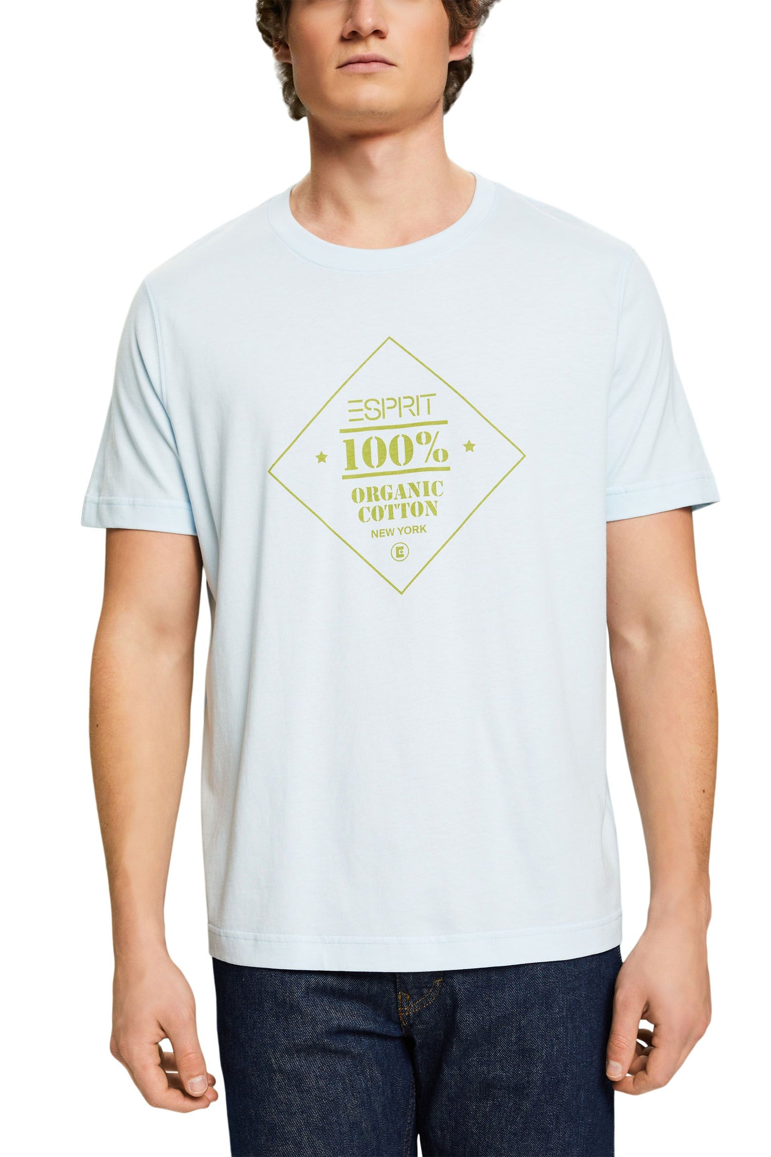 Esprit Herren T-Shirt Organic Cotton Logo-Print Regular Fit