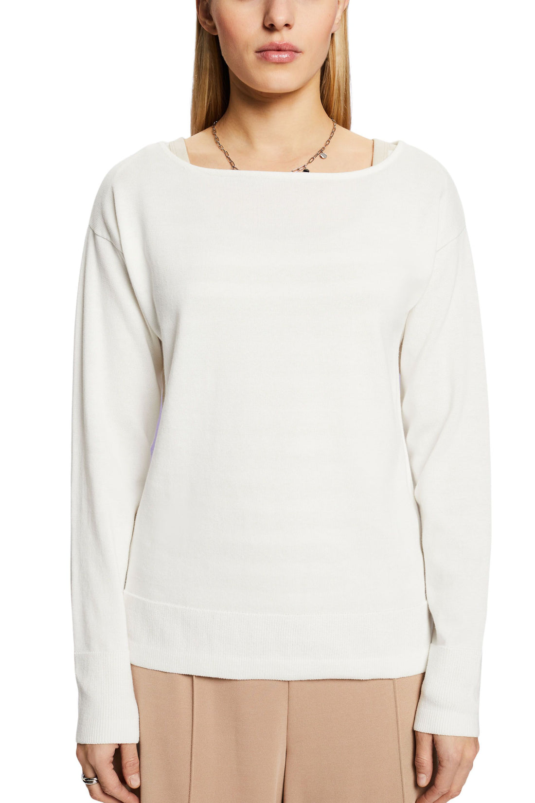 Pullover mit Bootausschnitt
