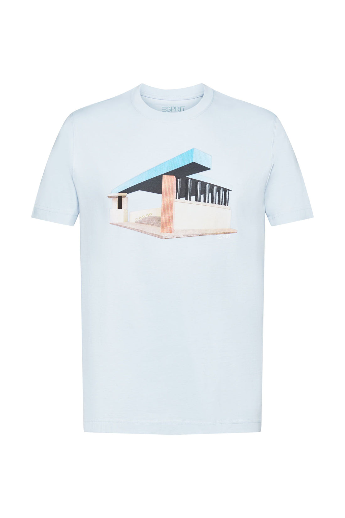 Esprit Herren T-Shirt Regular Fit Rundhalsausschnitt Grafik-Print