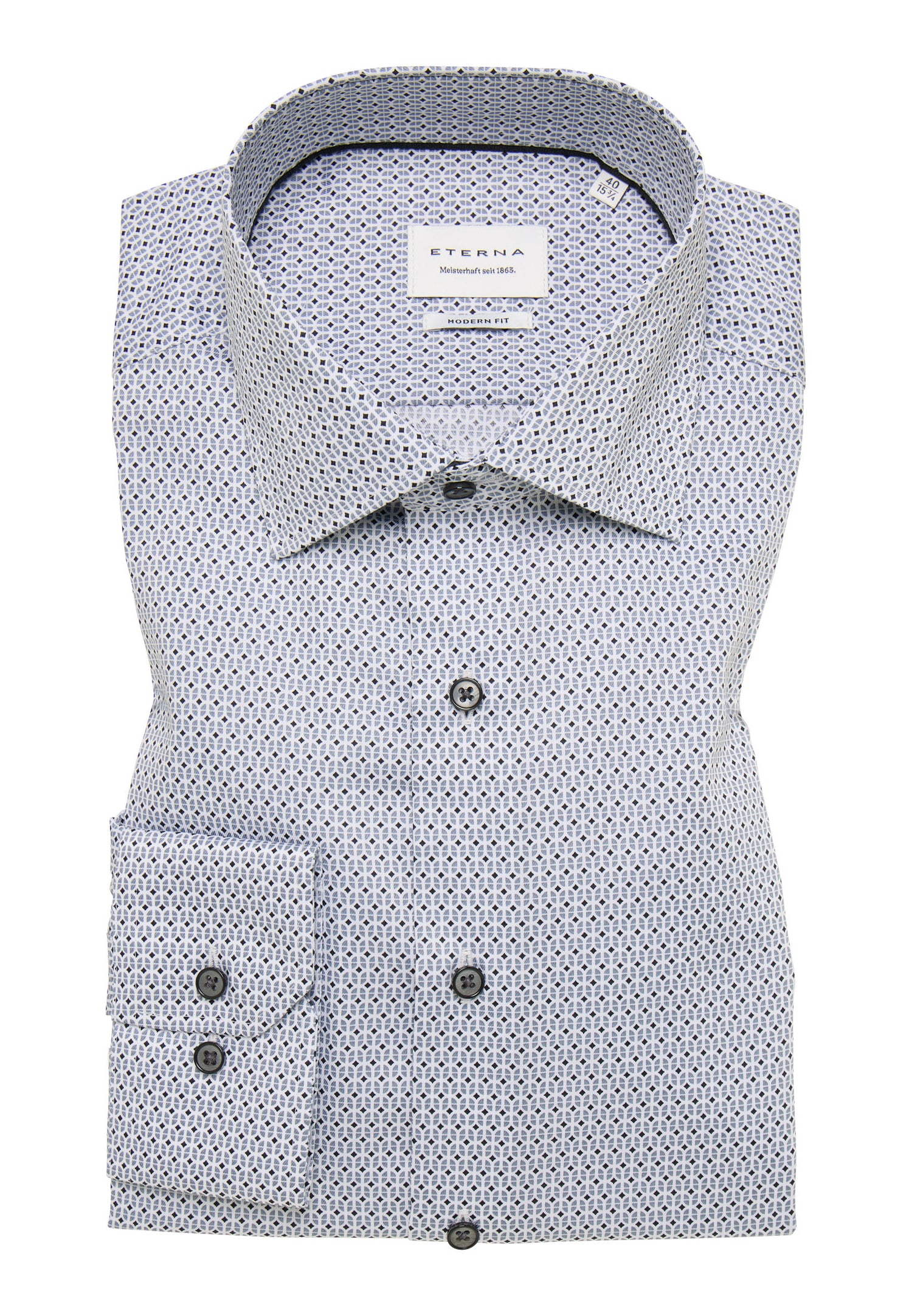 Twill Print-Hemd für Herren Bügelfrei