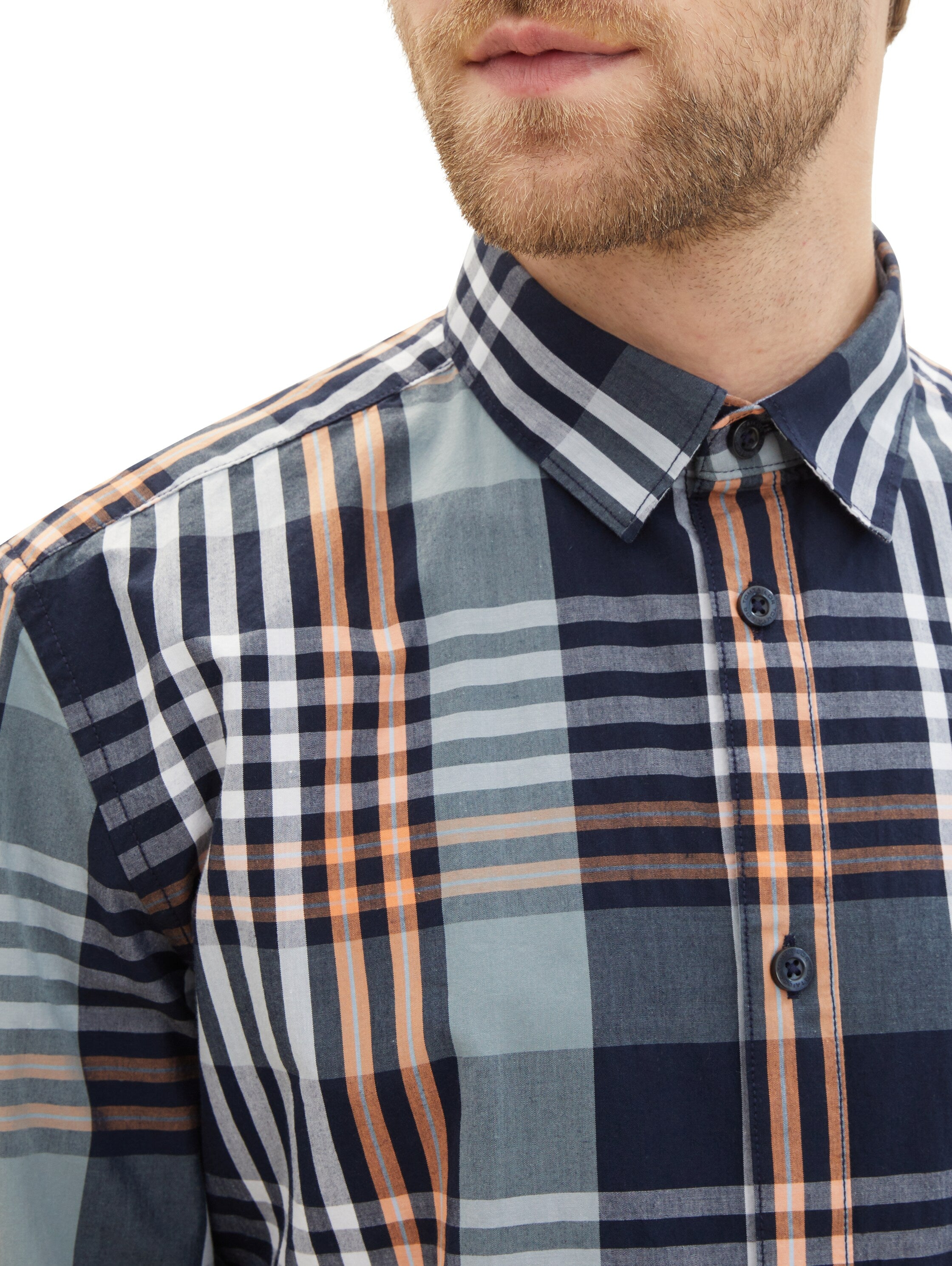Tom Tailor Denim Hemd Regular Fit Herren Karomuster Baumwolle