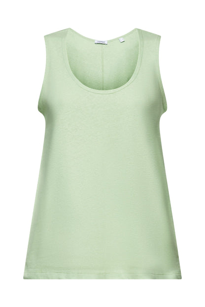 ESPRIT Leinen Baumwolle Top Damen Ärmellos Regular Fit