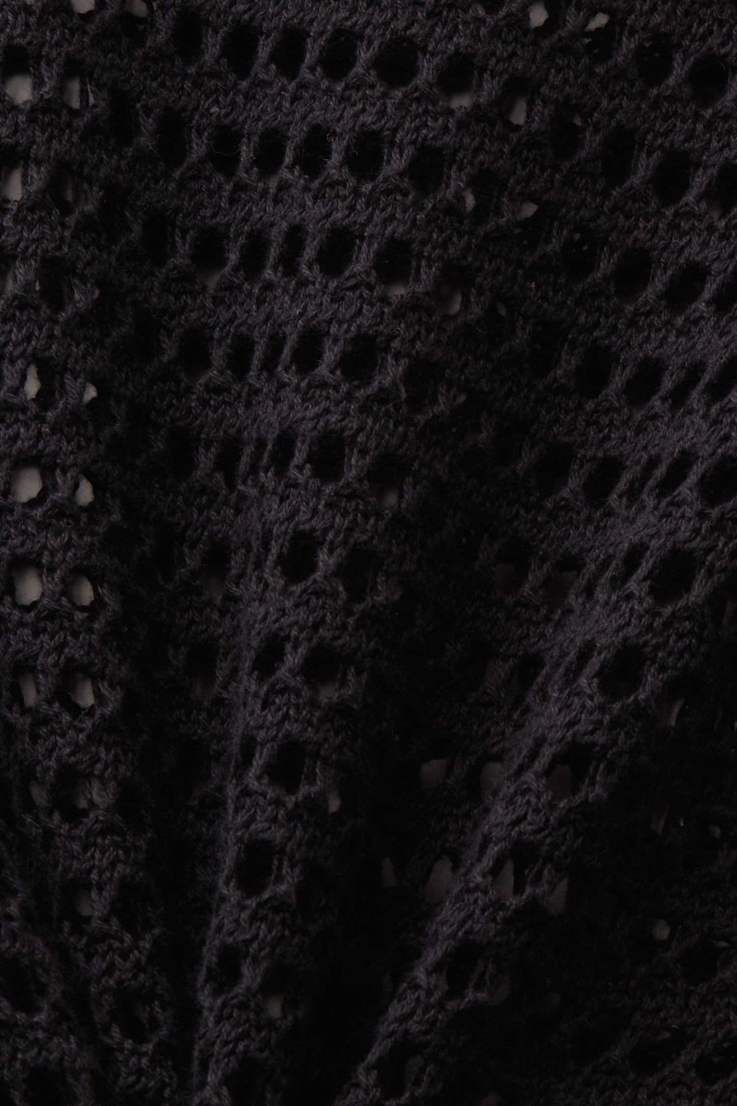 Esprit Baumwollstrickshirt Damen Offenmaschig Kurzarm Rundhals