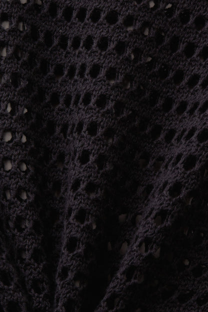 Esprit Baumwollstrickshirt Damen Offenmaschig Kurzarm Rundhals