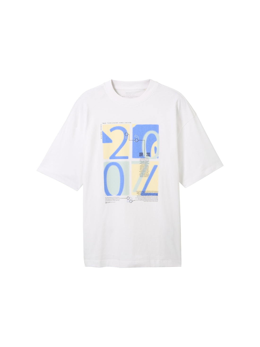 Tom Tailor Denim Male &amp; Female Oversized T-Shirt Herren weiß