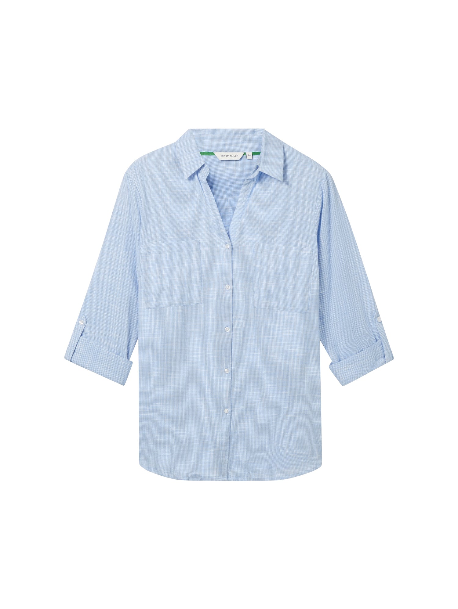 Tom Tailor Denim Strukturierte Bluse mit Kentkragen für Damen