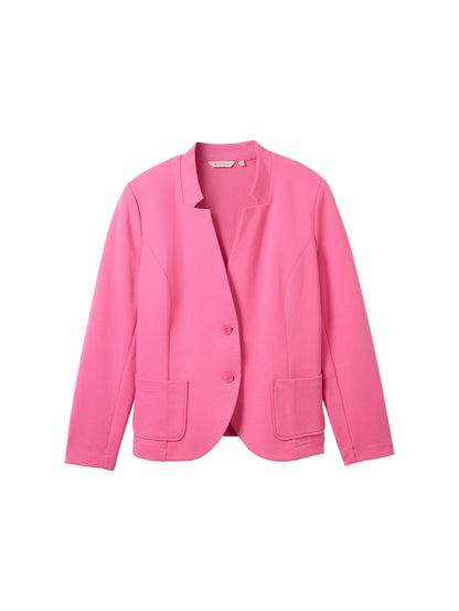 Tom Tailor Denim Strukturiertes Langarmshirt Damen Tailliert mit Reverskragen