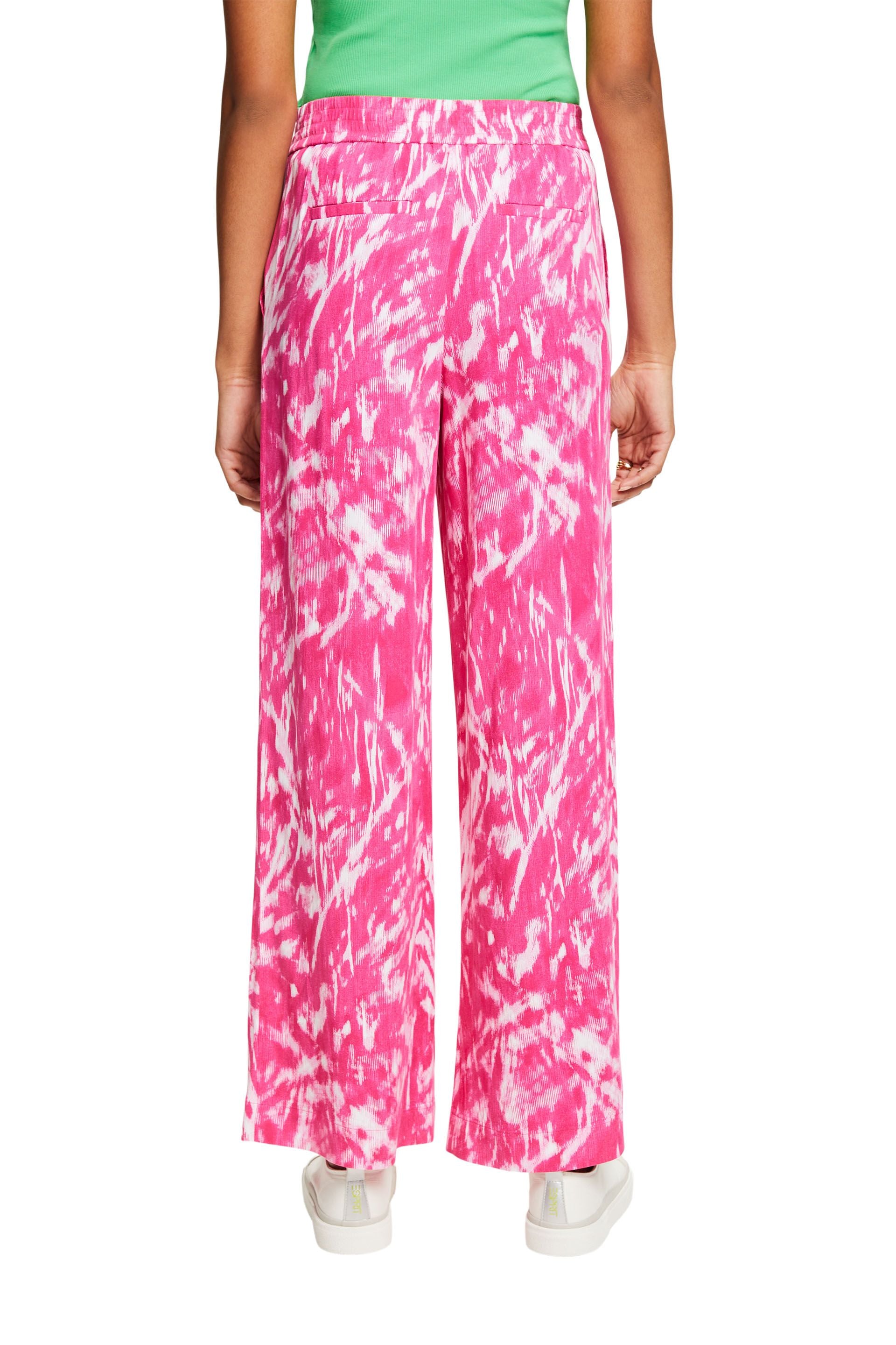 Pull-on-Hose mit weitem Bein und Print