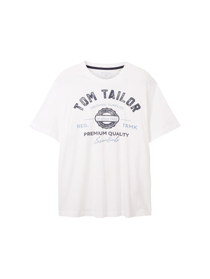 Tom Tailor Denim Logo T-Shirt Erwachsene kurzärmlig Rundhalsausschnitt