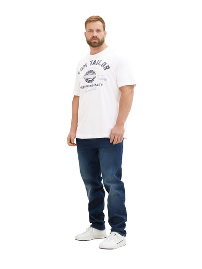Tom Tailor Denim Logo T-Shirt Erwachsene kurzärmlig Rundhalsausschnitt