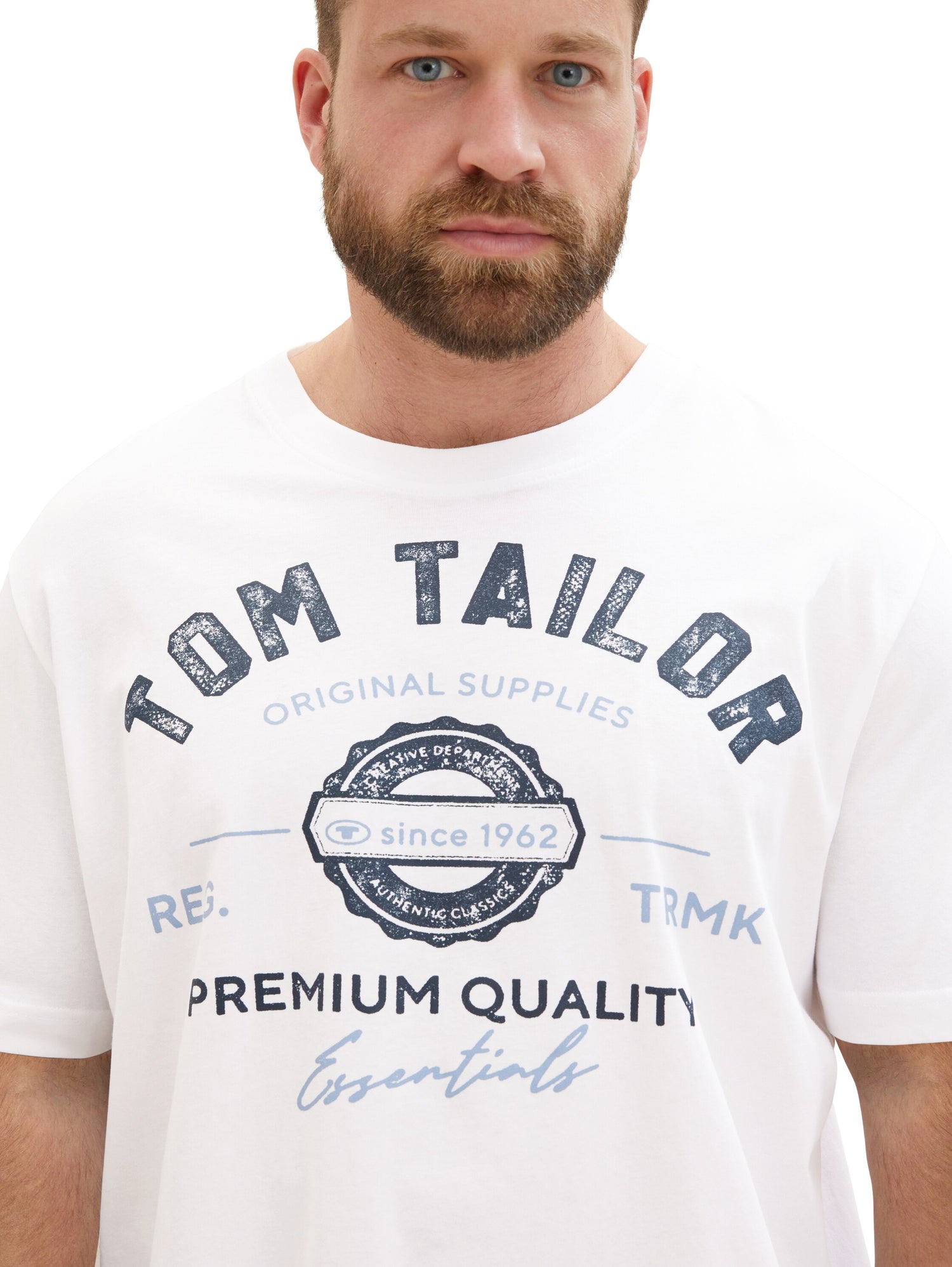 Tom Tailor Denim Logo T-Shirt Erwachsene kurzärmlig Rundhalsausschnitt