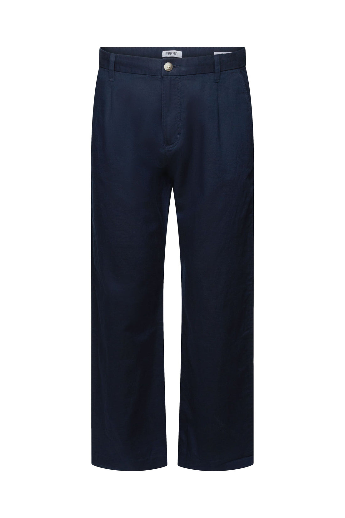 ESPRIT Herren Leinen-Baumwollhose Gerade Passform 4-Pocket-Styling