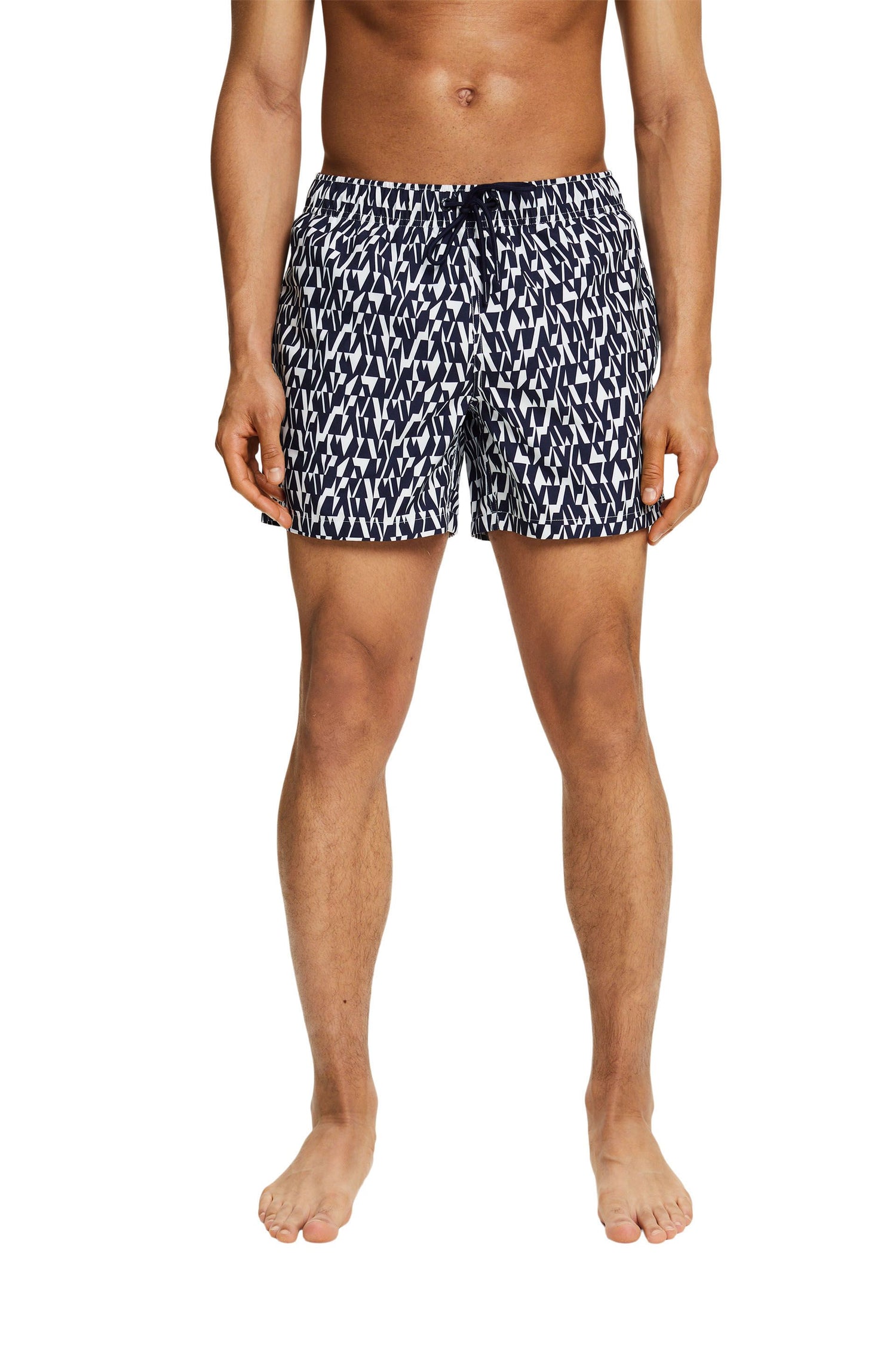 Esprit Herren Badeshorts Allover-Print Schnell trocknender Webstoff