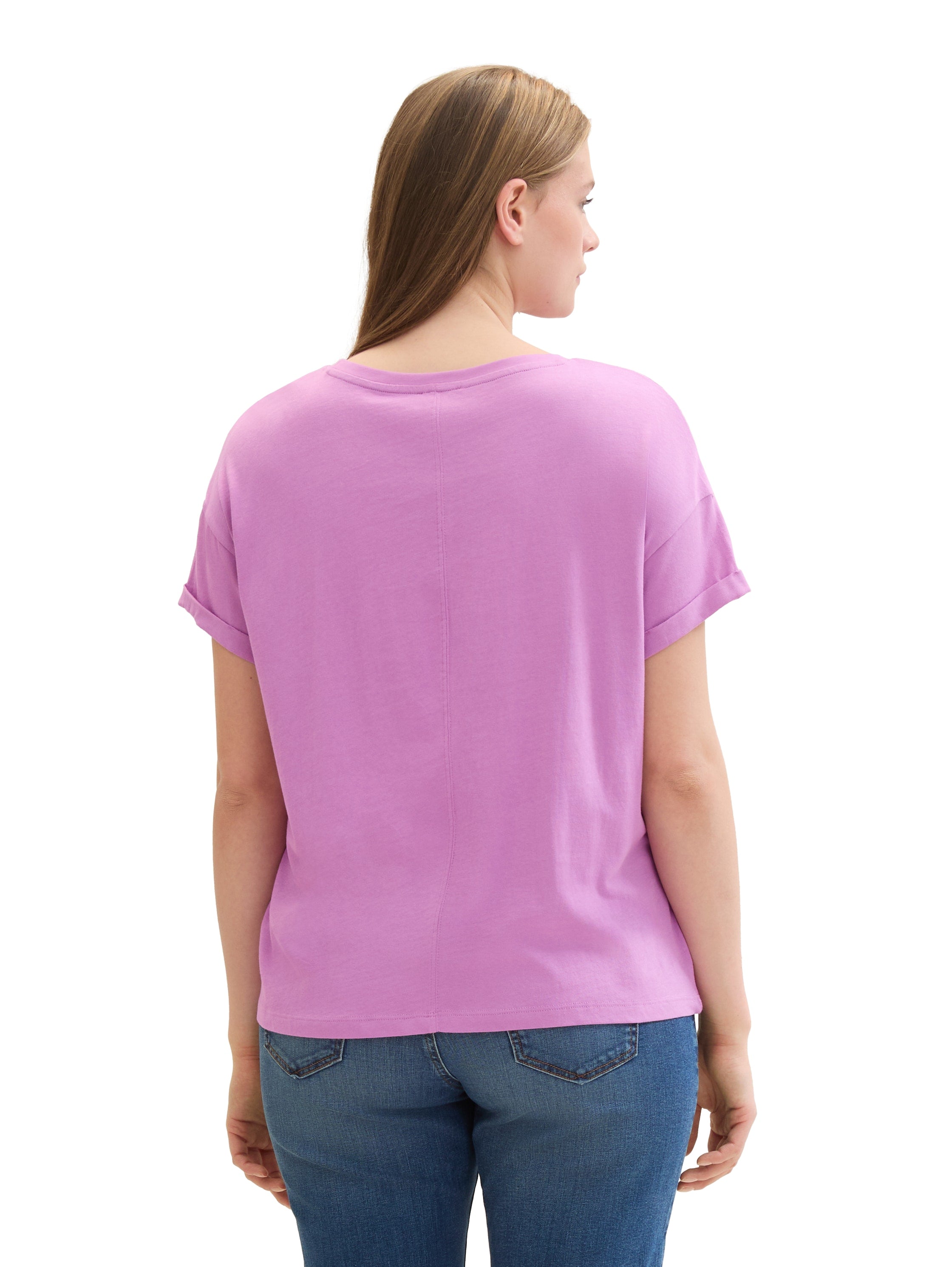 Tom Tailor Denim T-Shirt Damen Print Regular Fit Rundhalsausschnitt