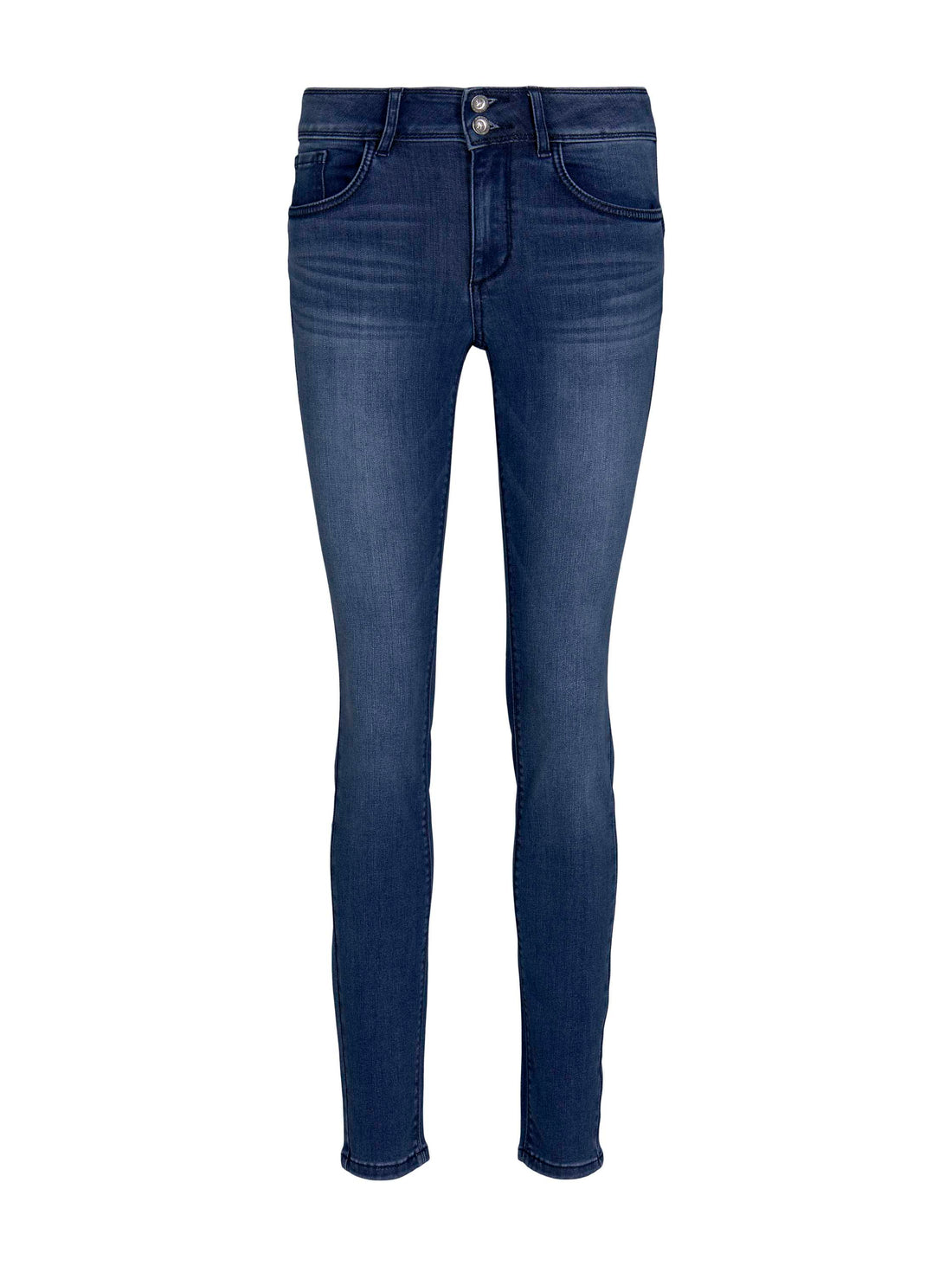 Tom Tailor Damen Jeans Skinny Fit Five-Pocket Dunkelblau
