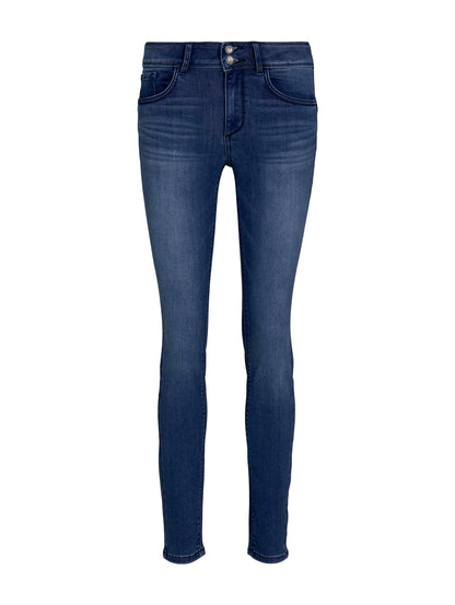 Tom Tailor Damen Jeans Skinny Fit Five-Pocket Dunkelblau