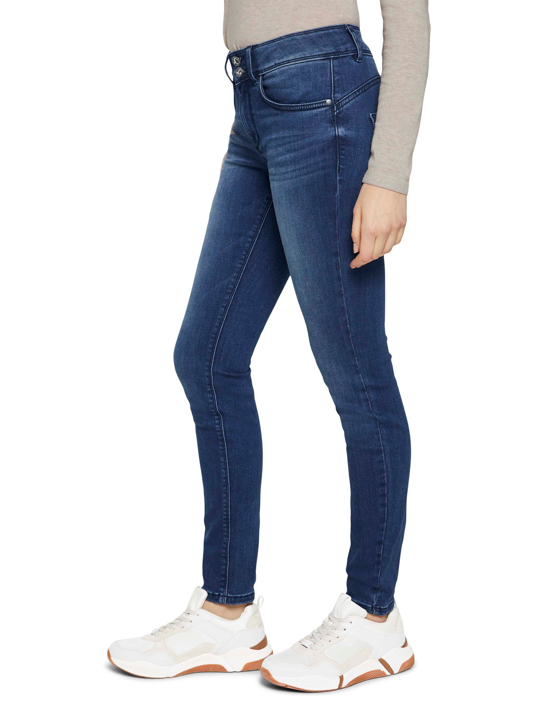 Tom Tailor Damen Jeans Skinny Fit Five-Pocket Dunkelblau