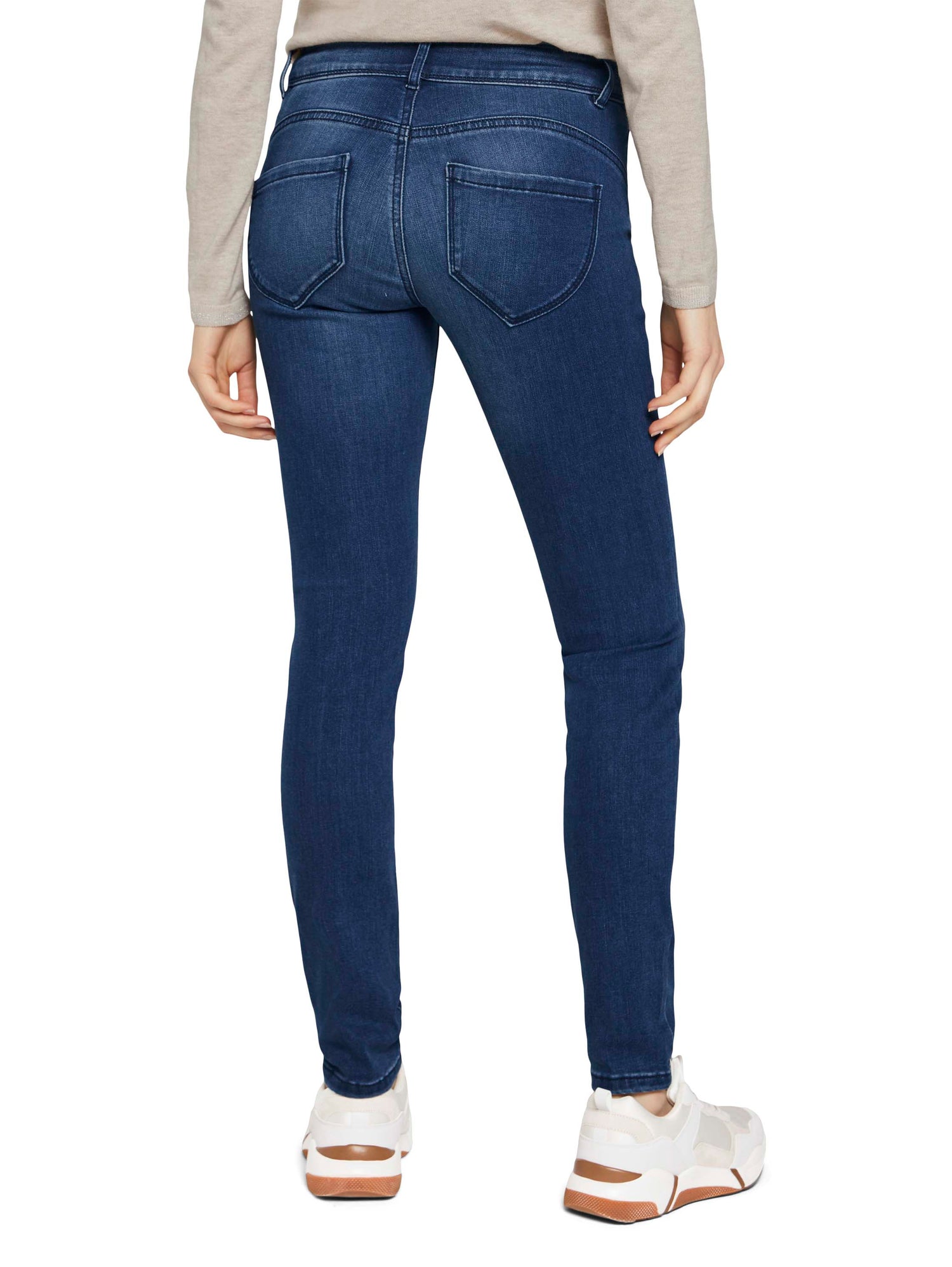 Tom Tailor Damen Jeans Skinny Fit Five-Pocket Dunkelblau
