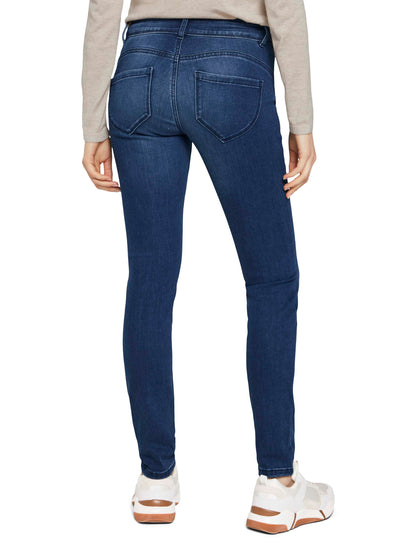Tom Tailor Damen Jeans Skinny Fit Five-Pocket Dunkelblau