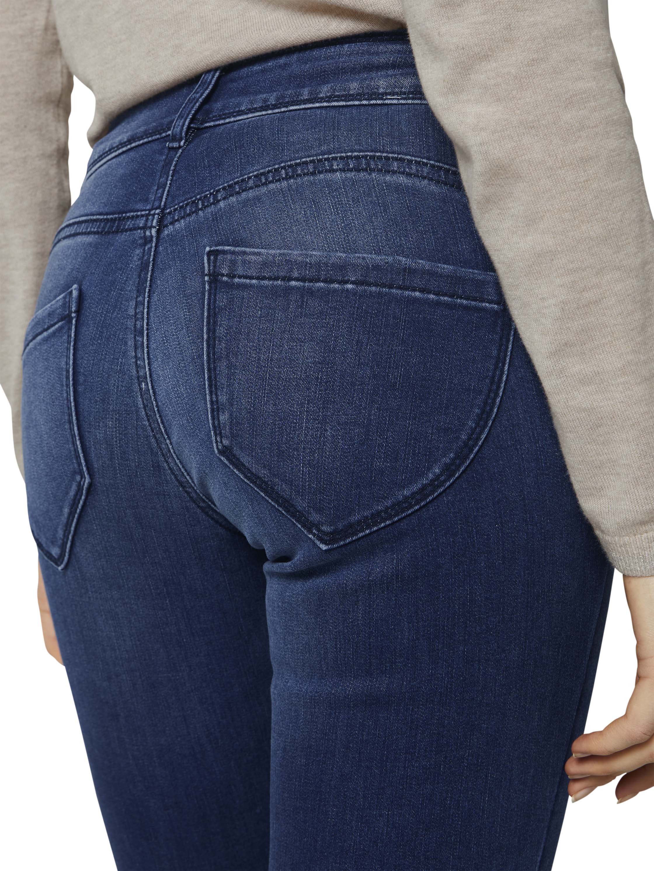 Tom Tailor Damen Jeans Skinny Fit Five-Pocket Dunkelblau