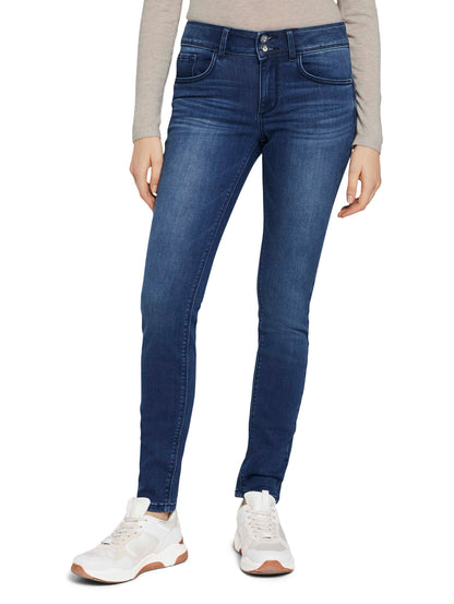 Tom Tailor Damen Jeans Skinny Fit Five-Pocket Dunkelblau