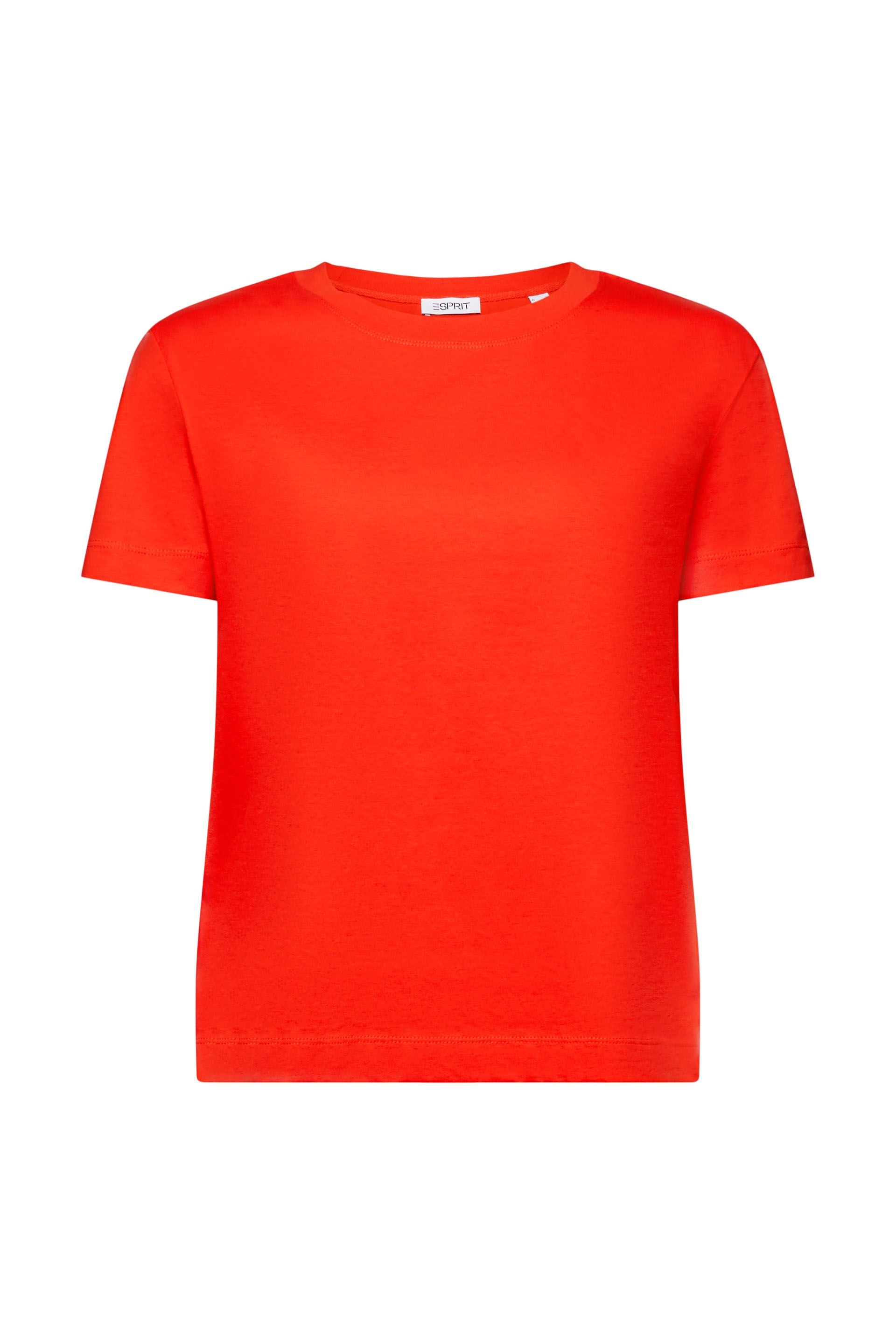 Baumwoll-T-Shirt mit Rundhalsausschnitt