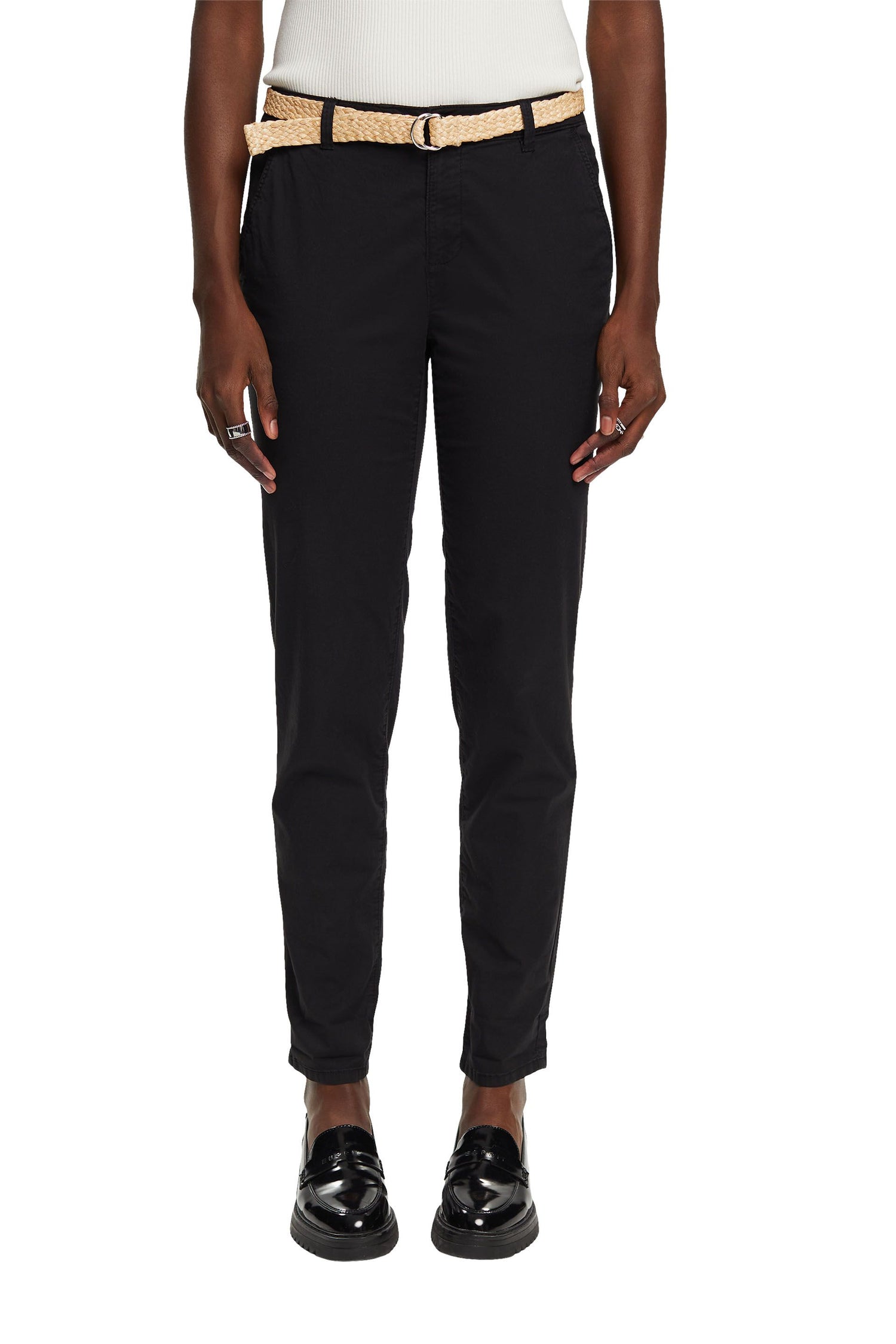 Chinohose mit Gürtel