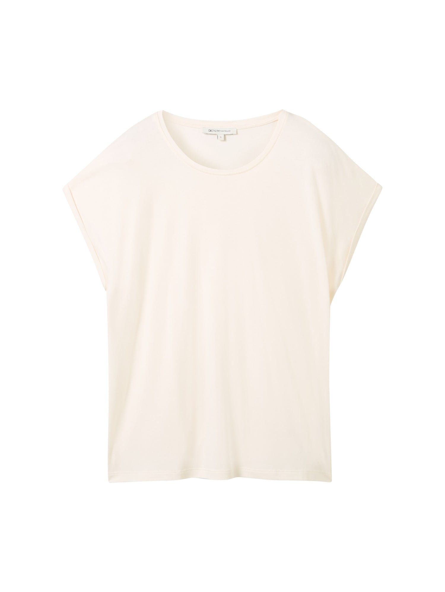 Tom Tailor Damen T-Shirt Loose Fit Rundhals Viskose