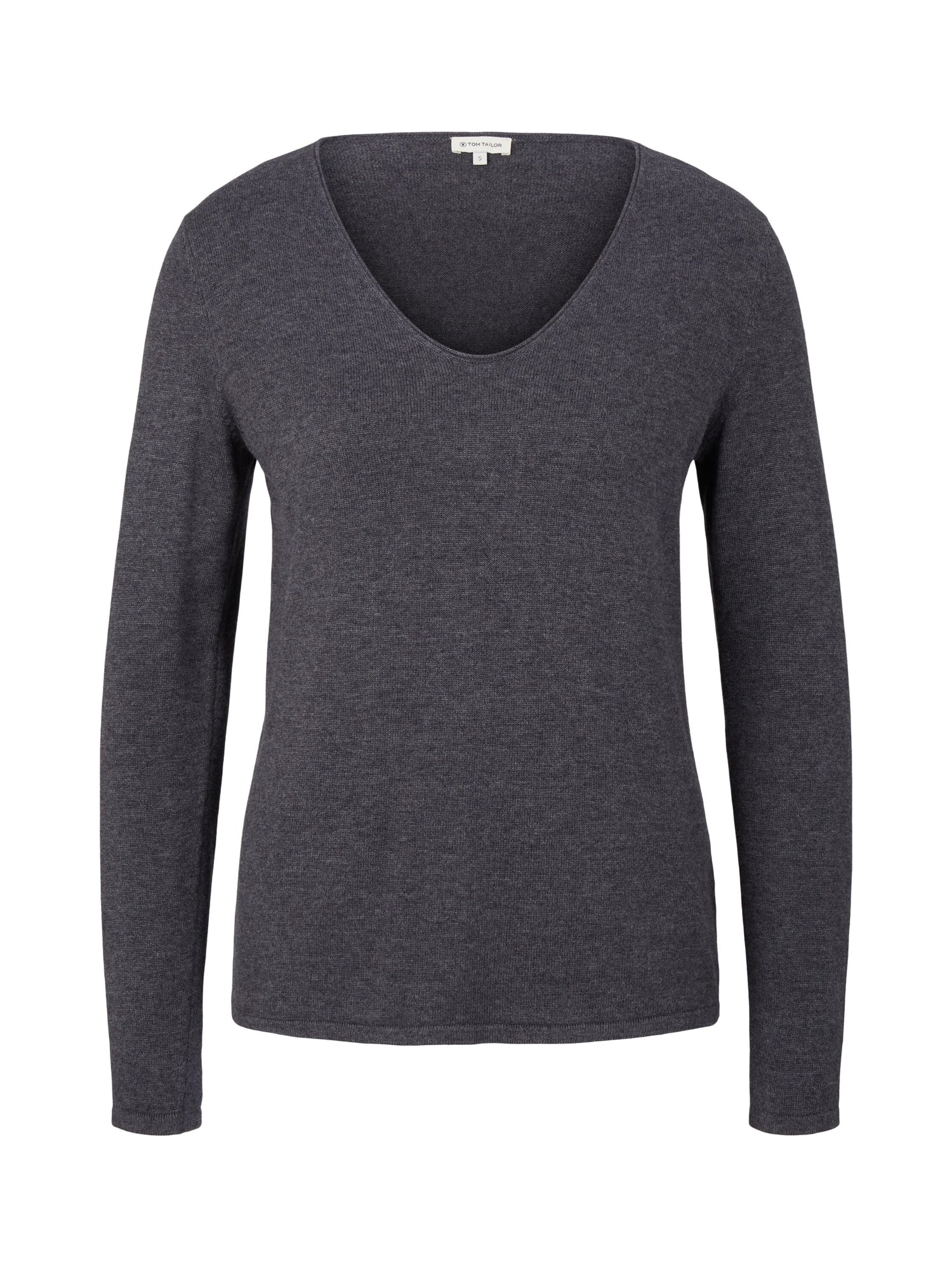 Tom Tailor Denim Strickpullover Herren Basic V-Ausschnitt