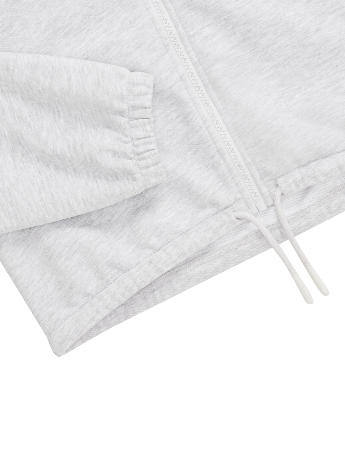 Cropped Sweatjacke in Melange-Optik